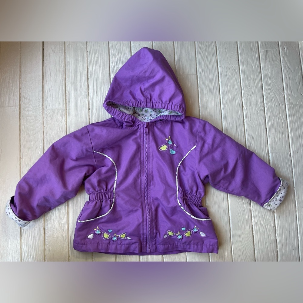 Okie Dokie Purple Light Jacket Girls Size 24 Months